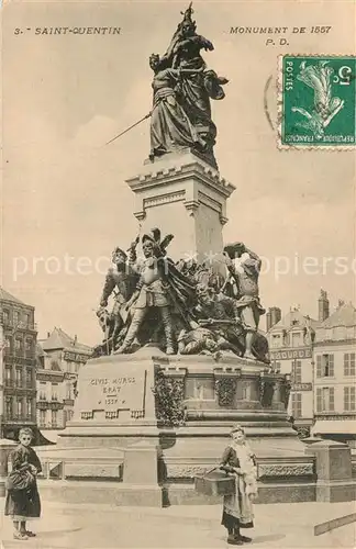 AK / Ansichtskarte Saint Quentin_Aisne Monument de 1557 Saint Quentin Aisne