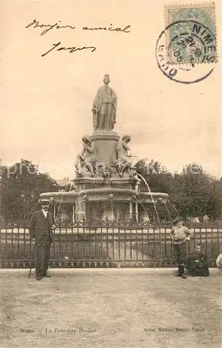 AK / Ansichtskarte Nimes Fontaine Pradier Nimes