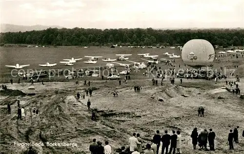 AK / Ansichtskarte Segelflug Heissluftballon Fluggel?nde Borkenberge 