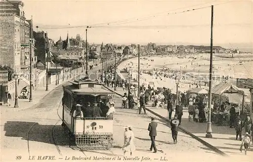 AK / Ansichtskarte Strassenbahn Le Havre Boulevard Maritime Nouvelle Jetee 