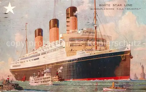 AK / Ansichtskarte Dampfer_Oceanliner RMS Majestic White Star Line 
