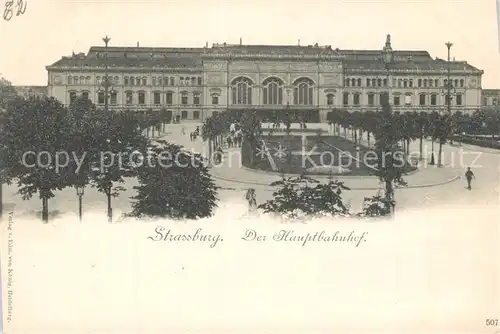 AK / Ansichtskarte Strassburg_Elsass Hauptbahnhof la gare Strassburg Elsass