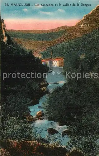 AK / Ansichtskarte Fontaine de Vaucluse Les cascades et la vallee de la Sorgue Fontaine de Vaucluse