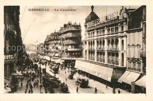 AK / Ansichtskarte Marseille_Bouches du Rhone La Canebiere Marseille