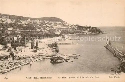 AK / Ansichtskarte Nice_Alpes_Maritimes Panorama Mont Boron et l Entree du Port Cote d Azur Nice_Alpes_Maritimes