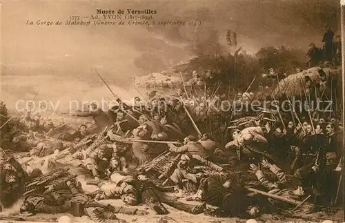 AK / Ansichtskarte Versailles_Yvelines Peinture Yvon 1817 1893 La Gorge de Matakoff Guerre de Crimee Kuenstlerkarte Versailles_Yvelines