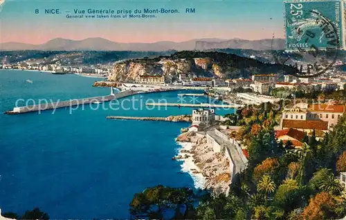 AK / Ansichtskarte Nice_Alpes_Maritimes Vue generale prise du Mont Boron Cote d Azur Nice_Alpes_Maritimes