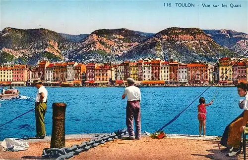 AK / Ansichtskarte Toulon_Var Vue sur les quais des pecheurs Cote d Azur Toulon_Var