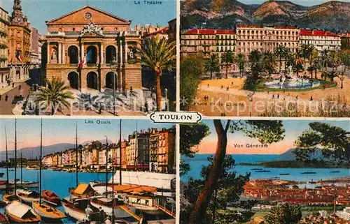 AK / Ansichtskarte Toulon_Var Theatre Place de la Liberte les Quais Toulon_Var