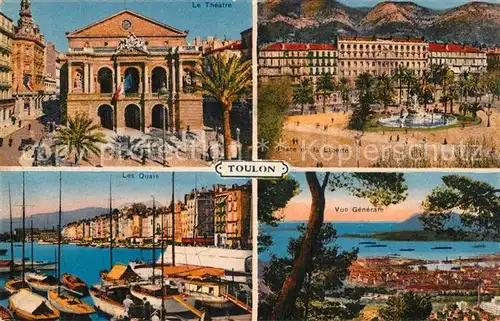 AK / Ansichtskarte Toulon_Var Theatre Place de la Liberte les Quais Cote d Azur Toulon_Var