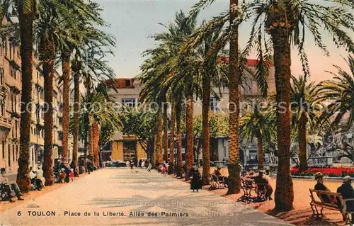 AK / Ansichtskarte Toulon_Var Place de la Liberte Allee des Palmiers Toulon_Var
