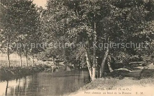 AK / Ansichtskarte Orsay_Essonne Petit chemin au bord dela Rivi?re Orsay Essonne
