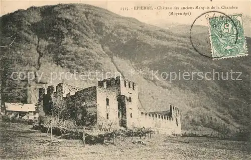 AK / Ansichtskarte Epierre Chateau des anciens Marquis de la Chambre Epierre