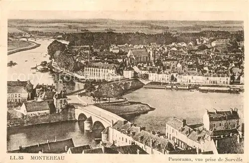 AK / Ansichtskarte Montereau Fault Yonne Panorama vue prise de Surville Montereau Fault Yonne
