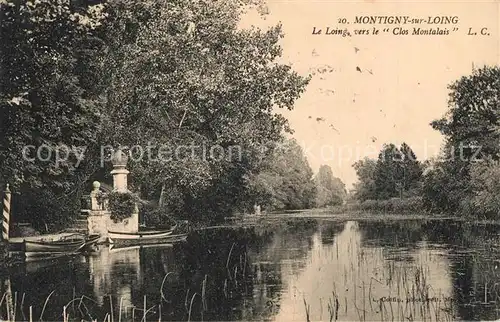 AK / Ansichtskarte Montigny sur Loing Le Loing vers le Clos Montalais Montigny sur Loing