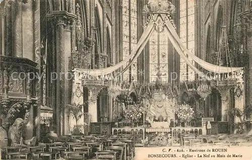 AK / Ansichtskarte Bonsecours_France Eglise La Nef au Mois de Marie Bonsecours France