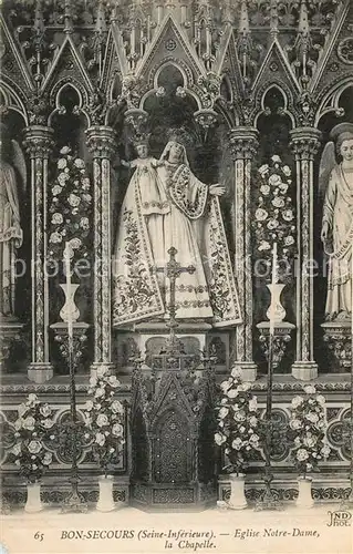 AK / Ansichtskarte Bonsecours_France Eglise Notre Dame la Chapelle Bonsecours France