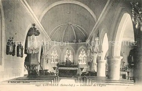 AK / Ansichtskarte Cauville Interieur de l Eglise Cauville