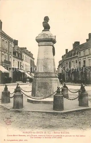 AK / Ansichtskarte Forges les Eaux Statue Breviere Forges les Eaux