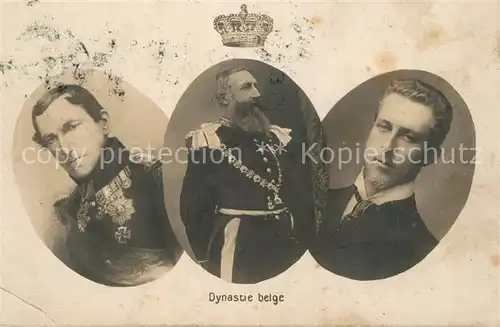 AK / Ansichtskarte Adel_Belgien Dynastie Belge Leopold I. Leopold II. Albert I. Adel Belgien