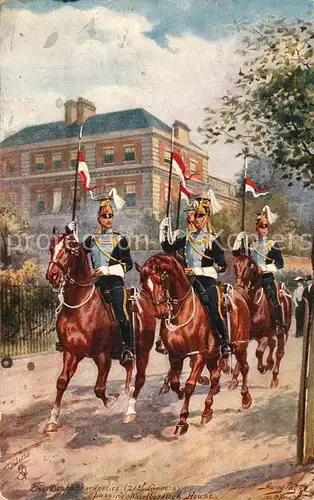 AK / Ansichtskarte Verlag_Tucks_Oilette_Nr. 9081 21st Lancers Cavalry Regiment Marlborough House London 