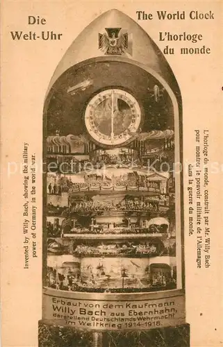 AK / Ansichtskarte Uhren Weltuhr Willy Bach Ebernhahn Wehrmacht Deutschland  