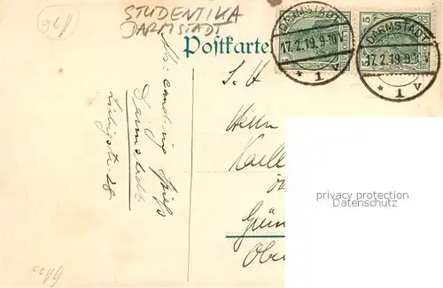 AK / Ansichtskarte Studentika Darmstadt  