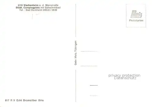 AK / Ansichtskarte Wachenheim_Weinstrasse Campingplatz Schwimmbad Wachenheim_Weinstrasse