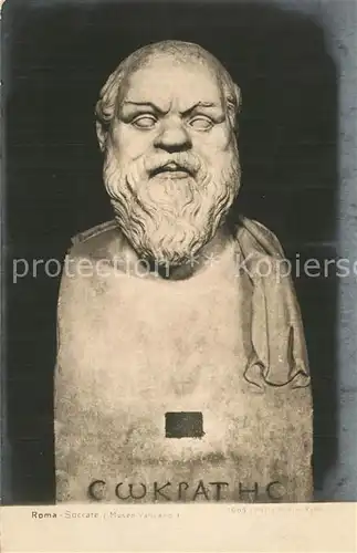 AK / Ansichtskarte Skulpturen Socrate Roma Museo Vaticano 