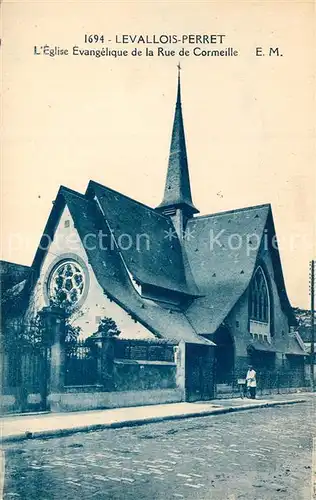 AK / Ansichtskarte Levallois Perret Eglise Rue de Cormeille Levallois Perret
