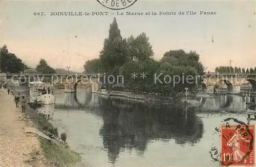 AK / Ansichtskarte Joinville le Pont La Marne et la Pointe de l`Ile Fanac Joinville le Pont