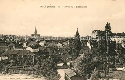 AK / Ansichtskarte Sable sur Sarthe Vue du Pont de la Sablonniere Sable sur Sarthe