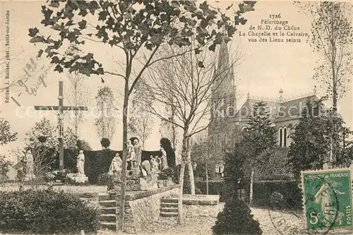 AK / Ansichtskarte Sable sur Sarthe Pelerinage de ND du Chene La Chapelle et le Calvaire vus des Lieux saints Sable sur Sarthe