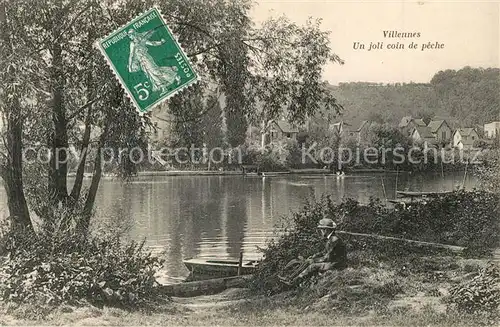 AK / Ansichtskarte Villennes sur Seine Un joli coin de peche Villennes sur Seine