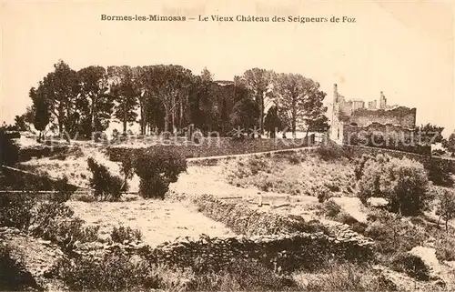 AK / Ansichtskarte Bormes les Mimosas Le Vieux Chateaudes Seigneurs de Foz Bormes les Mimosas