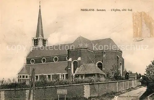 AK / Ansichtskarte Moislains_Somme Eglise cote Sud Moislains_Somme