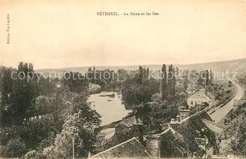 AK / Ansichtskarte Vetheuil La Seine et les Iles Vetheuil
