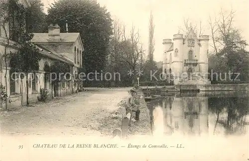 AK / Ansichtskarte Asnieres sur Oise Chateau de la Reine Blanche Etangs de Commelle Asnieres sur Oise
