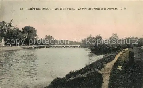 AK / Ansichtskarte Creteil Bords de Marne Le Pont de Creteil et le Barrage Creteil