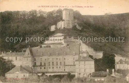 AK / Ansichtskarte La_Roche Guyon Le Chateau vu de face La_Roche Guyon