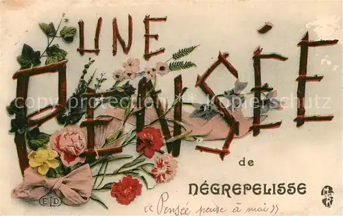 AK / Ansichtskarte Negrepelisse Une Pensee Negrepelisse