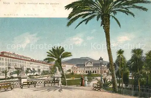 AK / Ansichtskarte Nice_Alpes_Maritimes Casino municipal entre les palmiers Nice_Alpes_Maritimes
