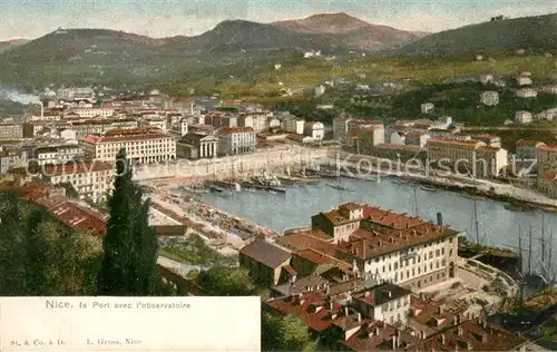 AK / Ansichtskarte Nice_Alpes_Maritimes Le port avec l observatoire Nice_Alpes_Maritimes