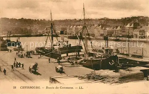 AK / Ansichtskarte Cherbourg_Octeville_Basse_Normandie Bassin du Commerce Port Bateaux Cherbourg_Octeville