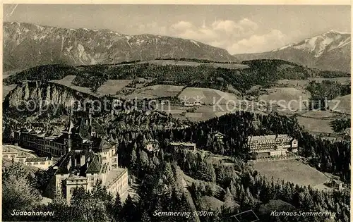 AK / Ansichtskarte Semmering_Niederoesterreich Suedbahnhotel Kurhaus Alpenpanorama Semmering