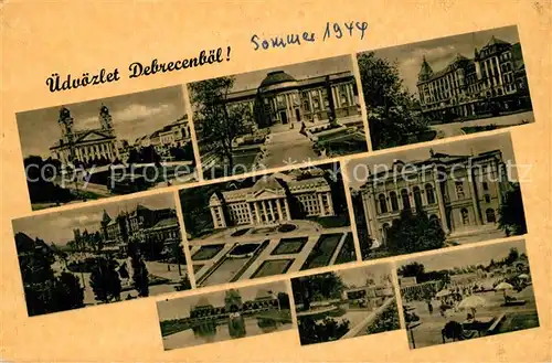 AK / Ansichtskarte Debrecen_Debrezin Teilansichten Sehenswuerdigkeiten der Stadt Debrecen Debrezin