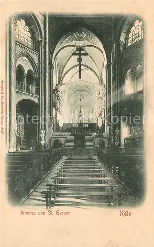 AK / Ansichtskarte Koeln_Rhein Inneres von St Gereon Kirche Koeln_Rhein