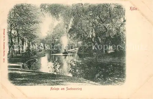 AK / Ansichtskarte Koeln_Rhein Anlage am Sachsenring Park Teich Fontaene Koeln_Rhein
