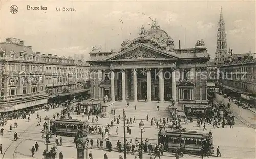 AK / Ansichtskarte Strassenbahn Bruxelles Bourse  