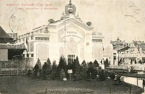 AK / Ansichtskarte Exposition_Universelle_Liege_1905 Pavillon de France Agriculture et Horticulture  